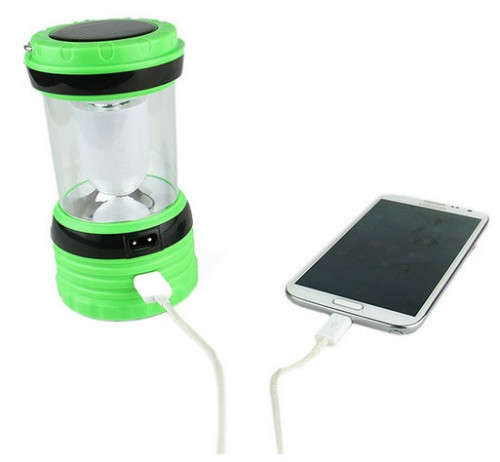 YuTian YT-821 220V Rechargeable Solar LED Lantern & Camping Lamp (Green/Red) - 3 Available!!