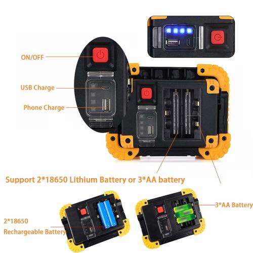20W Portable LED COB Light Rechargeable Lantern/Powerbank Waterproof Floodlight - 2 Available!