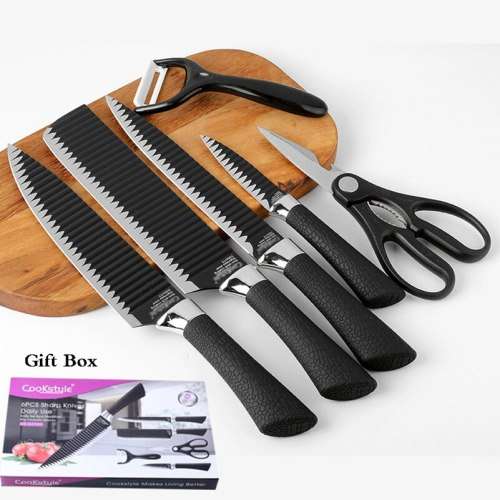 Cookstyle Chef Knife Set 6 Piece - Non stick coated, Non slip - 2 Available!!