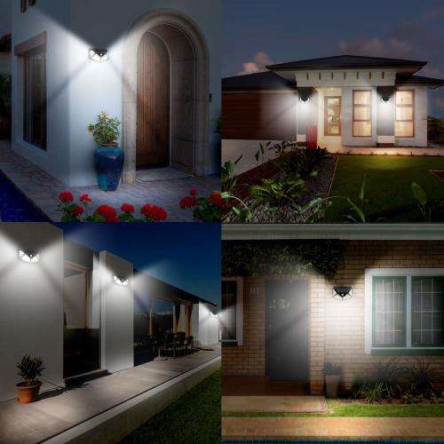 100 LED Solar Powered PIR Motion Sensor Wall Light Outdoor Garden Lamp 3 Modes - 20 Available!!