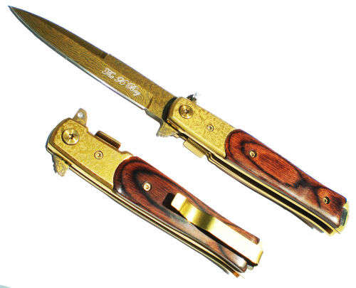 9 Inch Godfather Style stiletto style Folding Knife  - 5 AVAILABLE!!