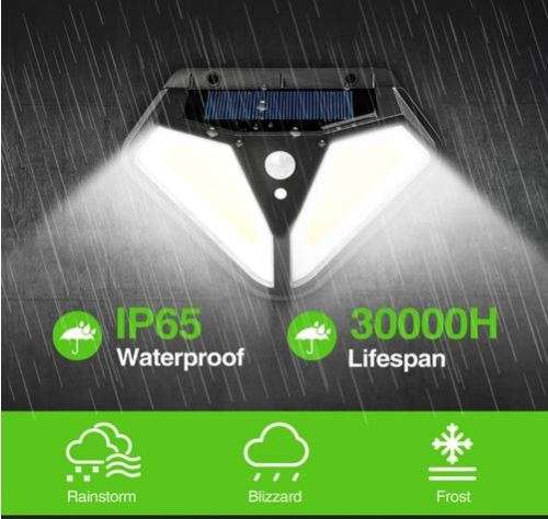 LED Solar Wall Light PIR Motion Sensor Lamp 3 Modes Outdoor IP65 Waterproof 50 COB - 5 Available!!