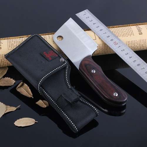 SANJIA K87 Extra Thick Full Tang Cleaver Knife with Nylon Sheath - 2 Available!!