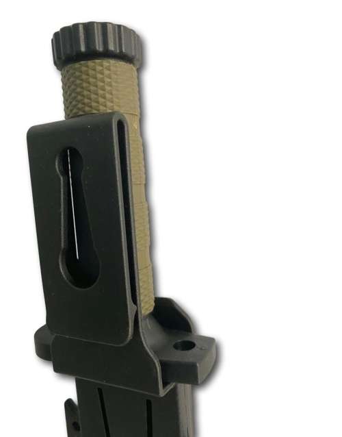 Survival Knife With Flint, Sharpener And Compass - Grey