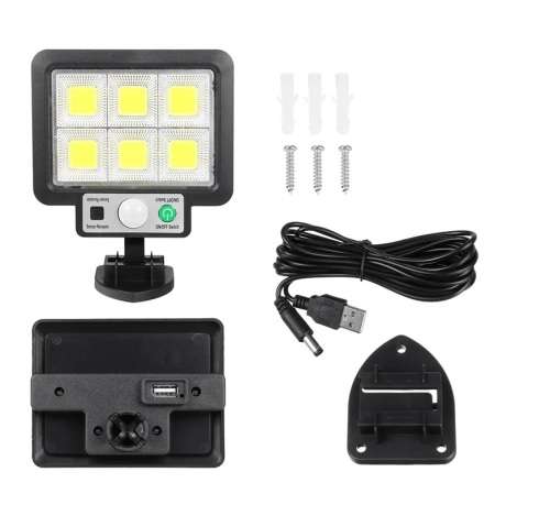 72 COB Split LED Solar PIR Motion Sensor Security Wall Lamp - 4 Available