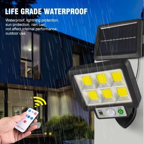 72 COB Split LED Solar PIR Motion Sensor Security Wall Lamp - 4 Available