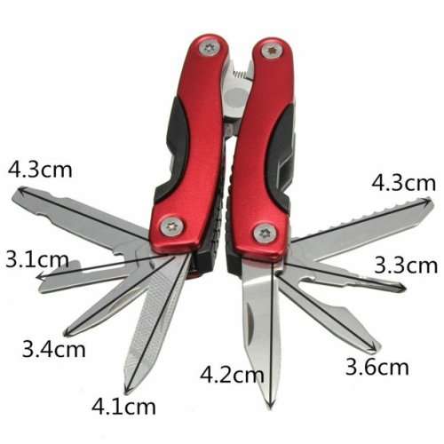 Stainless Steel Multi Tool 9-1 Pliers, Paracord Bracelet and Knife in a Pouch - 3 Available