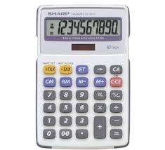 Sharp EL334WB ElsiMate 12-Digit Desk Calculator