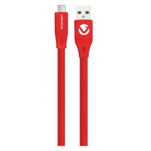 Volkano Slim Series Type-C USB Flat Cable - Red - 1.2m