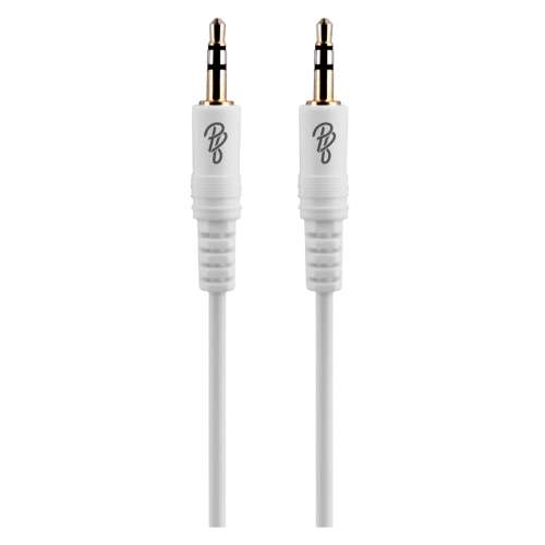 Pro Bass Unite Series Auxiliary Cable - White