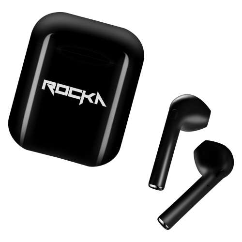 Rocka Free Series True Wireless Earphones with Charging Case - Black