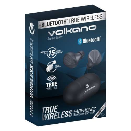 Volkano Scorpio Series True Wireless Earphones - Black