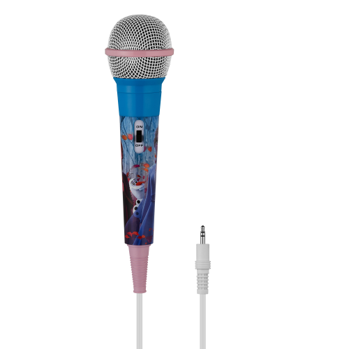 Disney Frozen II Kids Handheld Aux Microphone with 150cm Cable and 65mm Aux Adaptor