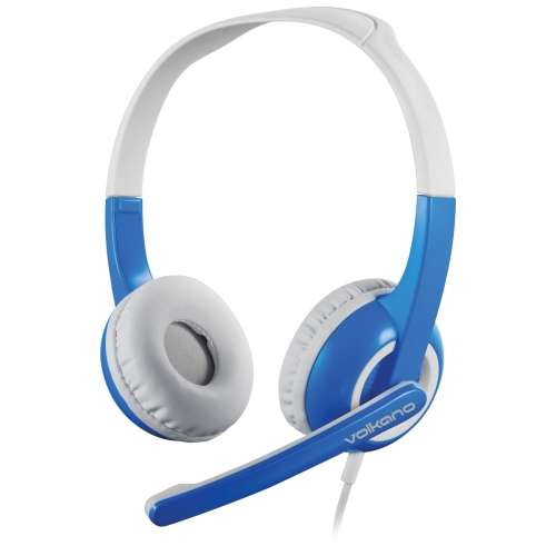 Volkano Kids Chat Junior Series Headset in Blue with Microphone and Free Cable Protector