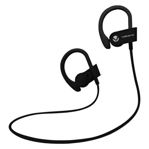 Volkano Race Series Bluetooth Sports Hook Earphones with Microphone - Black