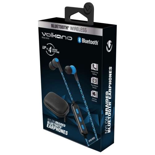Volkano Moda Series Bluetooth Earphones - Blue