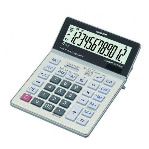 Sharp El2128V Semi-Desk Calculator