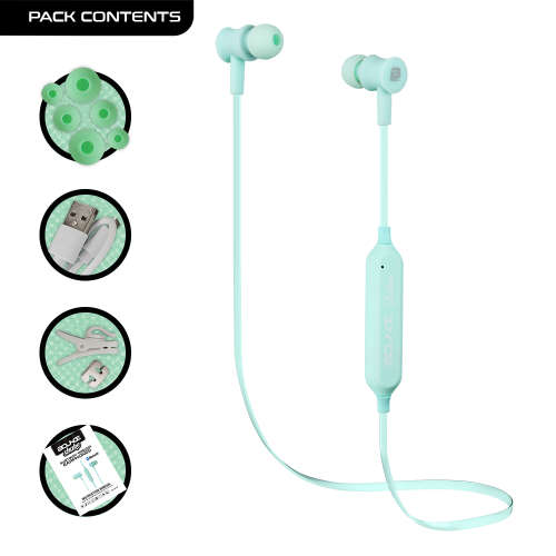 Bounce `Shake Series Bluetooth Earphones - Mint