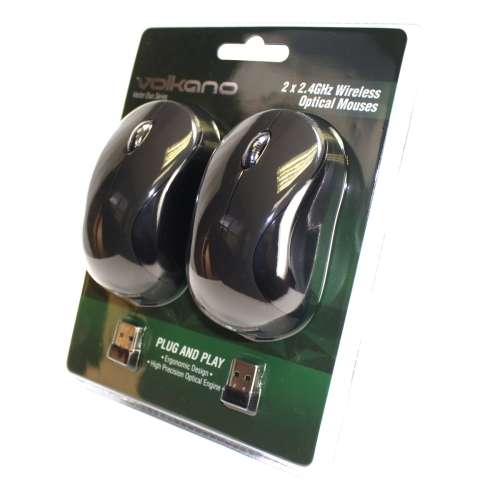 Volkano Vector Duo Series Wireless Mouse Dual Pack