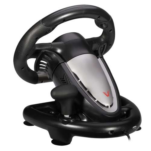 VX Gaming Precision Drive Series Wired Gaming Steering Wheel with Pedals and Sequential Gearshift
