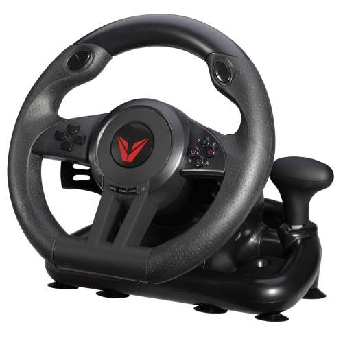 VX Gaming Precision Drive Series Wired Gaming Steering Wheel with Pedals and Sequential Gearshift