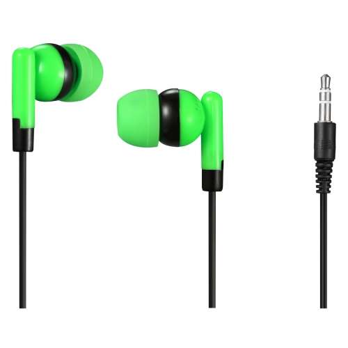 Volkano Dual Neo Series Headphone and Earphone Combo - Neon Green