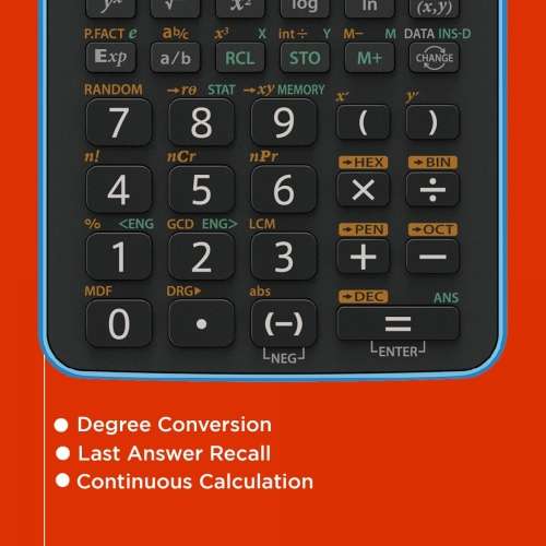 Sharp EL535 Scientific Calculator - 422 Functions- Blue