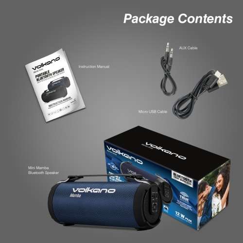 Volkano Mamba Series Bluetooth Speaker - Blue