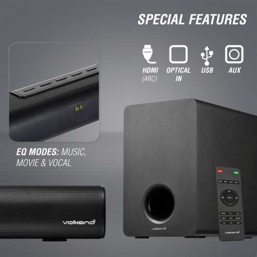 Volkano X Hypersonic Series 100W 2.1 Soundbar