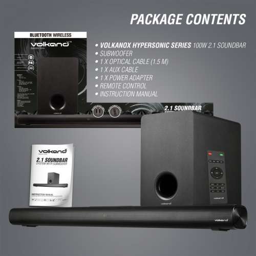 Volkano X Hypersonic Series 100W 2.1 Soundbar