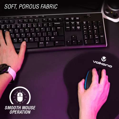 Volkano Comfort series gel  mousepad - black