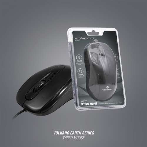 Volkano Earth Series Wired Mouse Optical Mouse