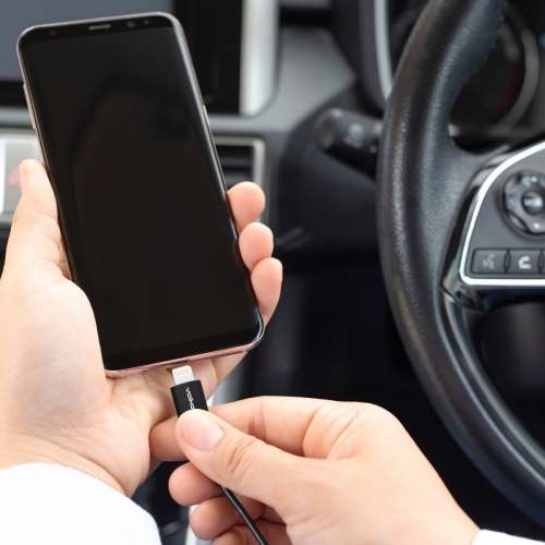 Volkano Slim Series Lightning Cable- Black