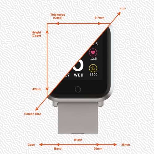 Volkano Active Tech Serene series Watch with heart rate monitor - Silver