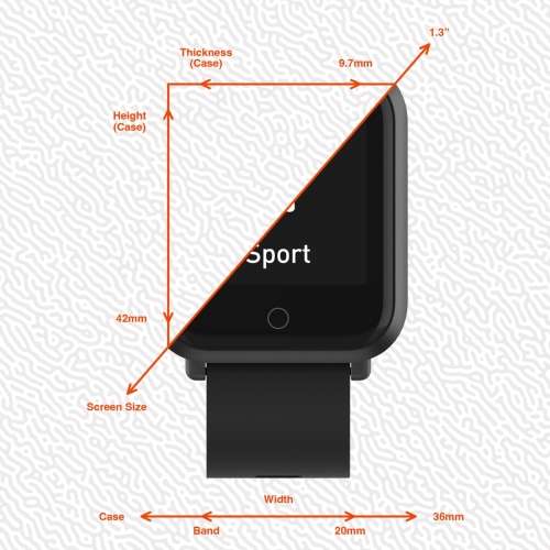 Volkano Active Tech Serene series Watch with heart rate monitor - Black