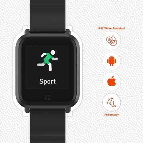 Volkano Active Tech Serene series Watch with heart rate monitor - Black