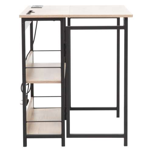 Everfurn Viron Folding Desk with x2 prong plugs and x2USB Charging Ports