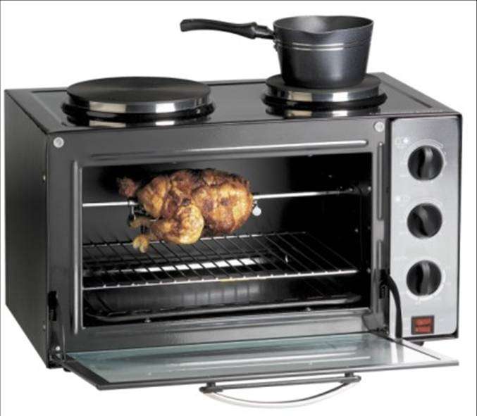 30-Litre OVEN WITH ROTISSERIE & STOVE PLATES ***BRAND NEW***