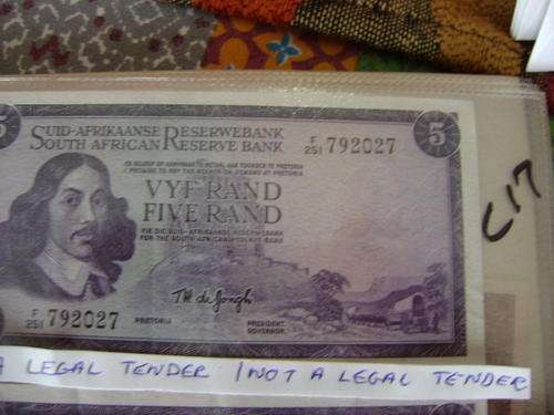 R5 BANKNOTE TW DE JONGH