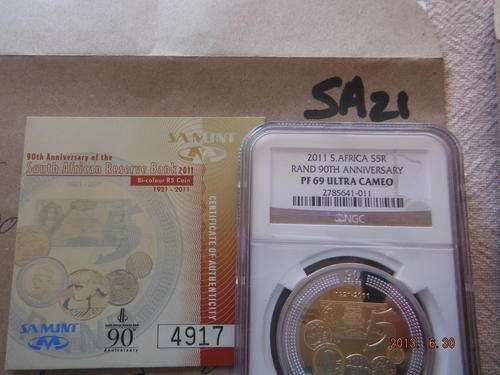 NGC GRADE 2011 R5-00 90th ANNIVERSARY WITH CERTIFICATE PF69 ULTRA CAMEO