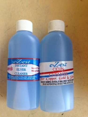 150 Milliliter Liter Ezest Coin cleaner plus 150 ml Ezest Speeddip - dont clean coins restore hem