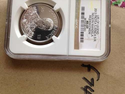 2013 SA SILVER R1 LIFE OF A LEGEND - NELSON MANDELA MS69