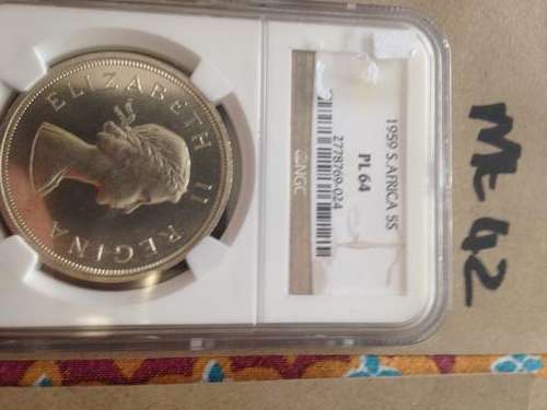 1959 SA 5 SHILLING PL 64 - NGC