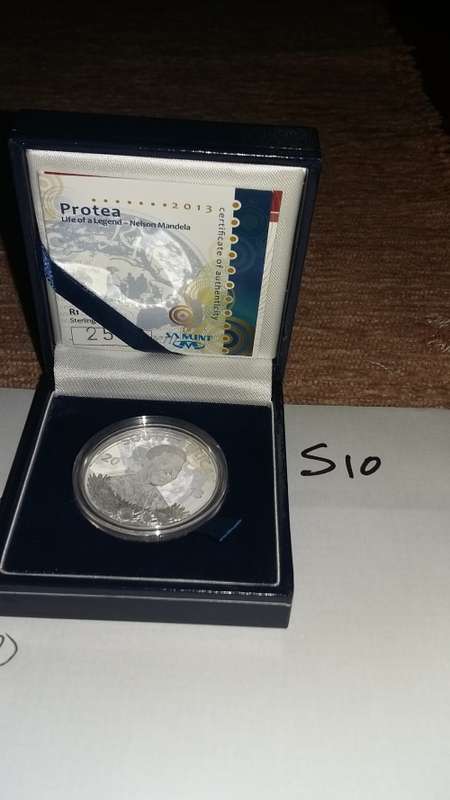 2013 SILVER PROOF R1 MANDELA LIFE OF LEGEND WITH CERTIFICATE
