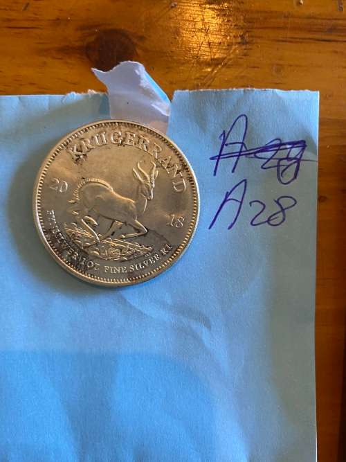 2018 SA SILVER KRUGER 1 Oz COIN