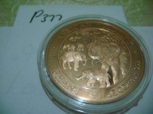 999  -  1OUNCE PURE COPPER WILD LIFE ELEPHANT