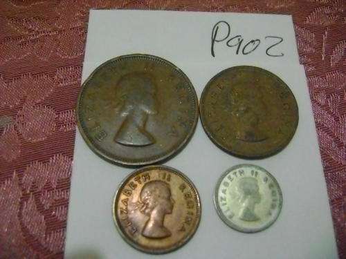 1955 SA UNION COIN SET 4X COINS