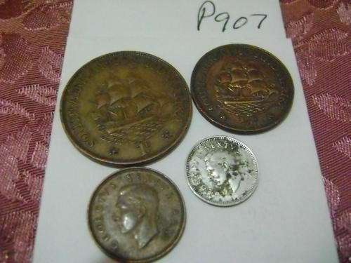 1950 SA UNION COIN SET 4X COINS