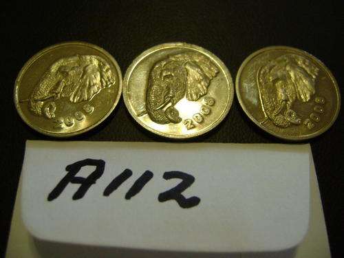 3X   2008 ELEPHANT SA MINT ISSUED TOKENS  BID PER TOKEN  R10.00
