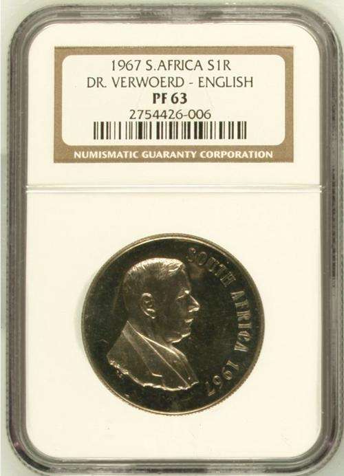 ## SCARCE 1967 ENGLISH S1R ALTERNATIVE - NGC GRADED PF63 - POPULATION 6 ##